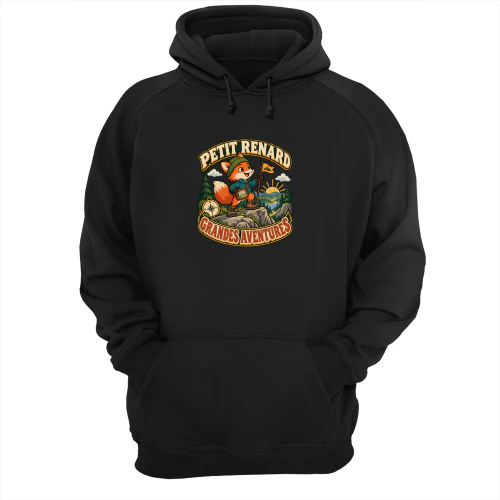 Hoodie Renard Aventurier en Montagne
