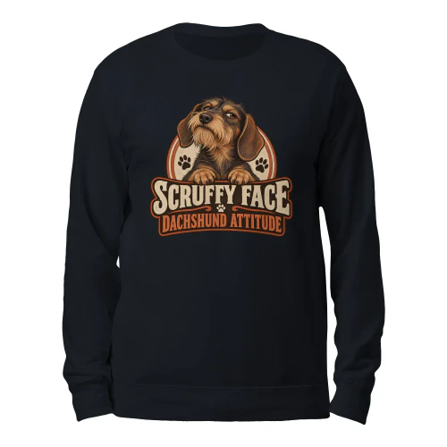 Scruffy Face Dachshund Attitude Sweatshirt