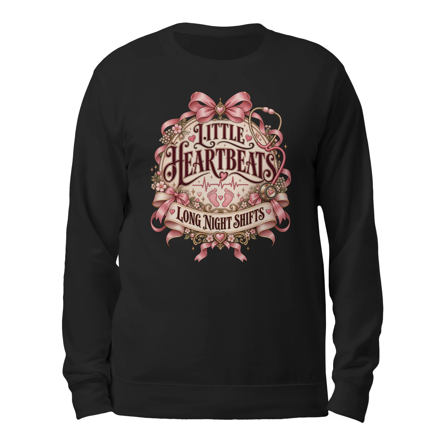 Little Heartbeats, Long Night Shifts t-shirt