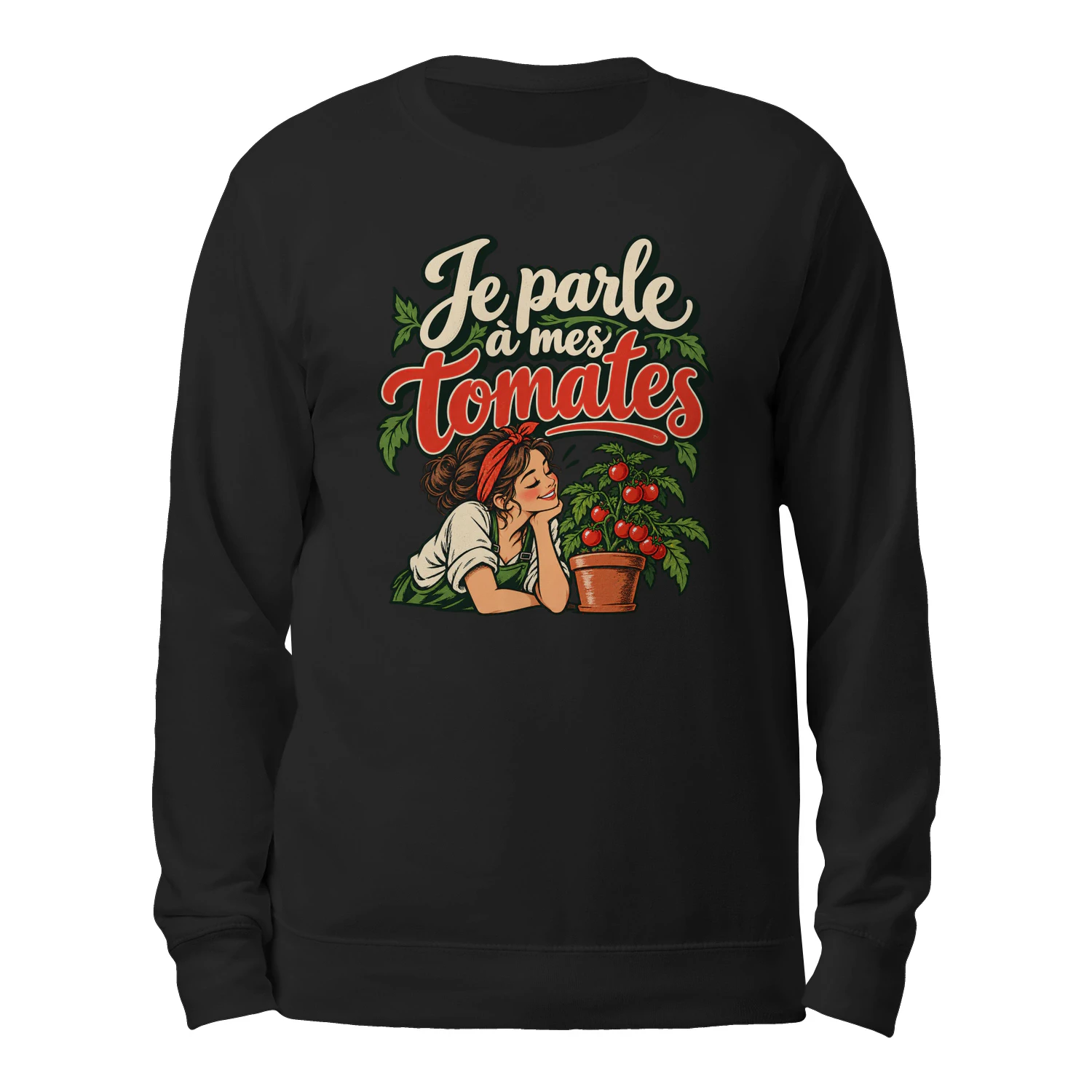 Conversation complice avec des tomates