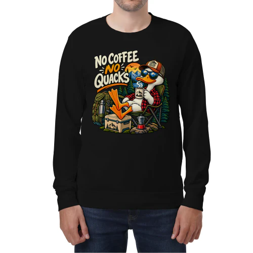 No Coffee No Quacks Duck Camping Sweatshirt