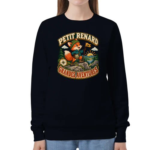 Sweatshirt Renard Randonneur en Montagne