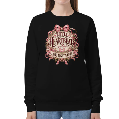 Retro Pink Bow Labor and Delivery Nurse Sweatshirt