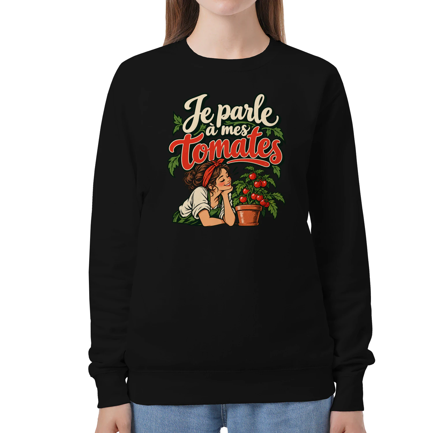 Conversation complice avec des tomates