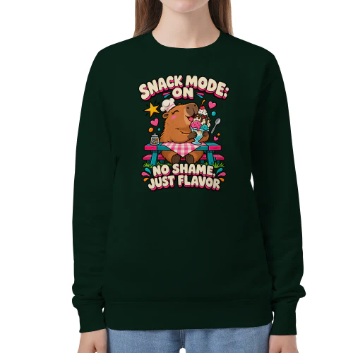Funny Snack Mode Sweatshirt – Cute Dessert Animal Design