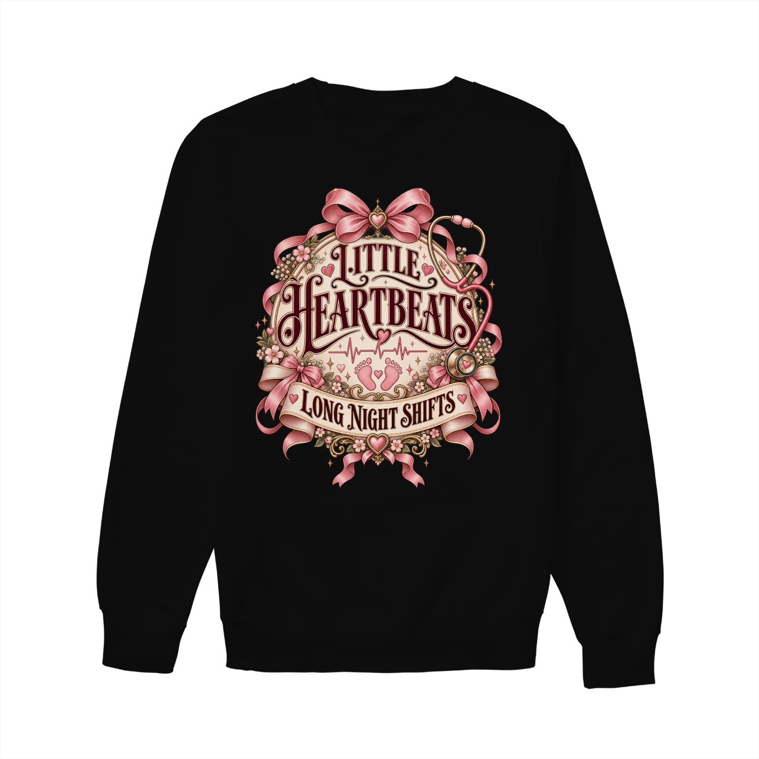 Little Heartbeats, Long Night Shifts t-shirt