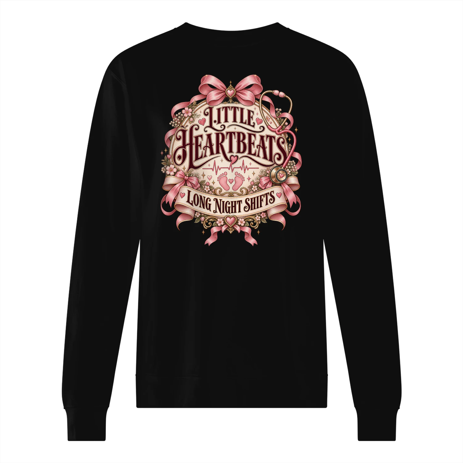 Little Heartbeats, Long Night Shifts t-shirt