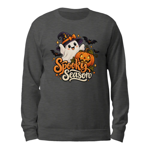 Spooky Season Ghost & Pumpkin Halloween Sweatshirt