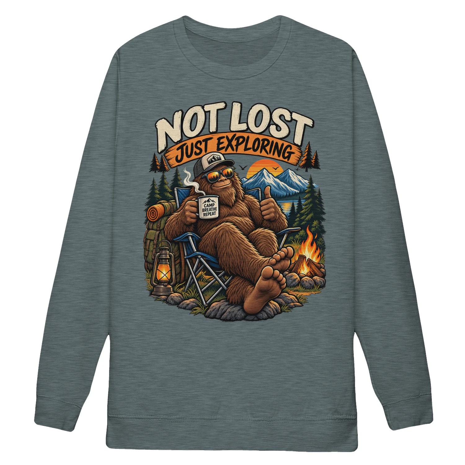 Not Lost Just Exploring Bigfoot Camping Adventure Design