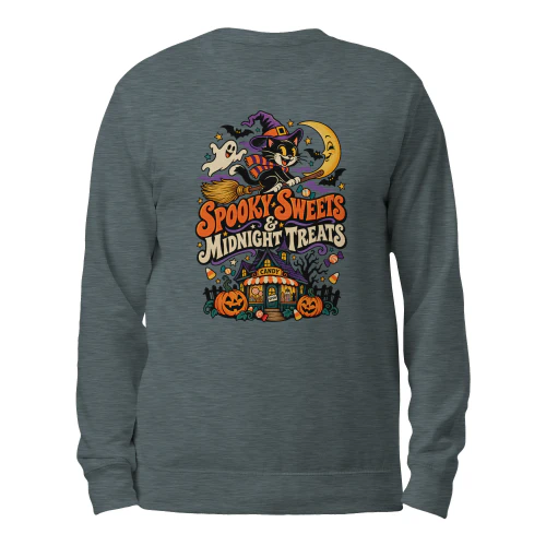 Spooky Sweets & Midnight Treats Halloween Sweatshirt