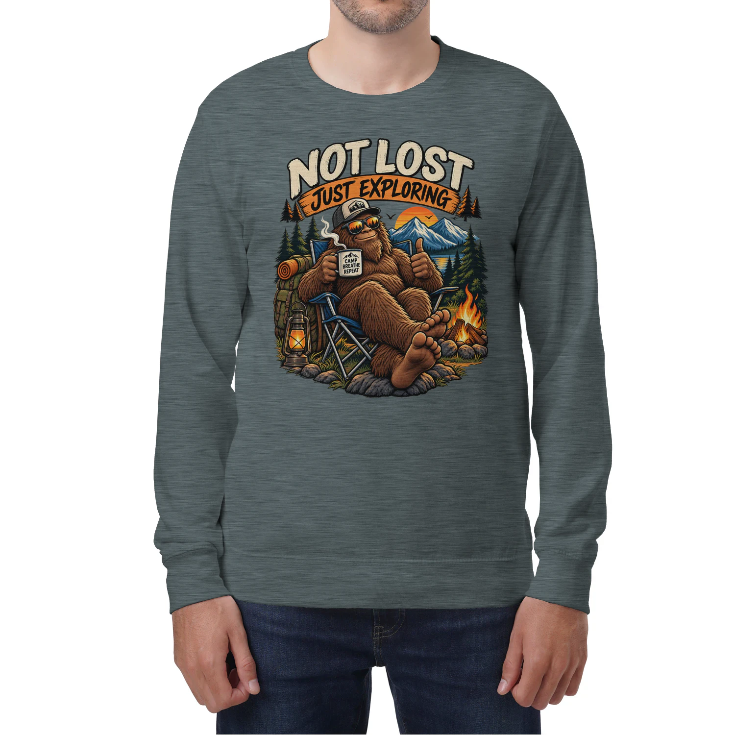 Not Lost Just Exploring Bigfoot Camping Adventure Design