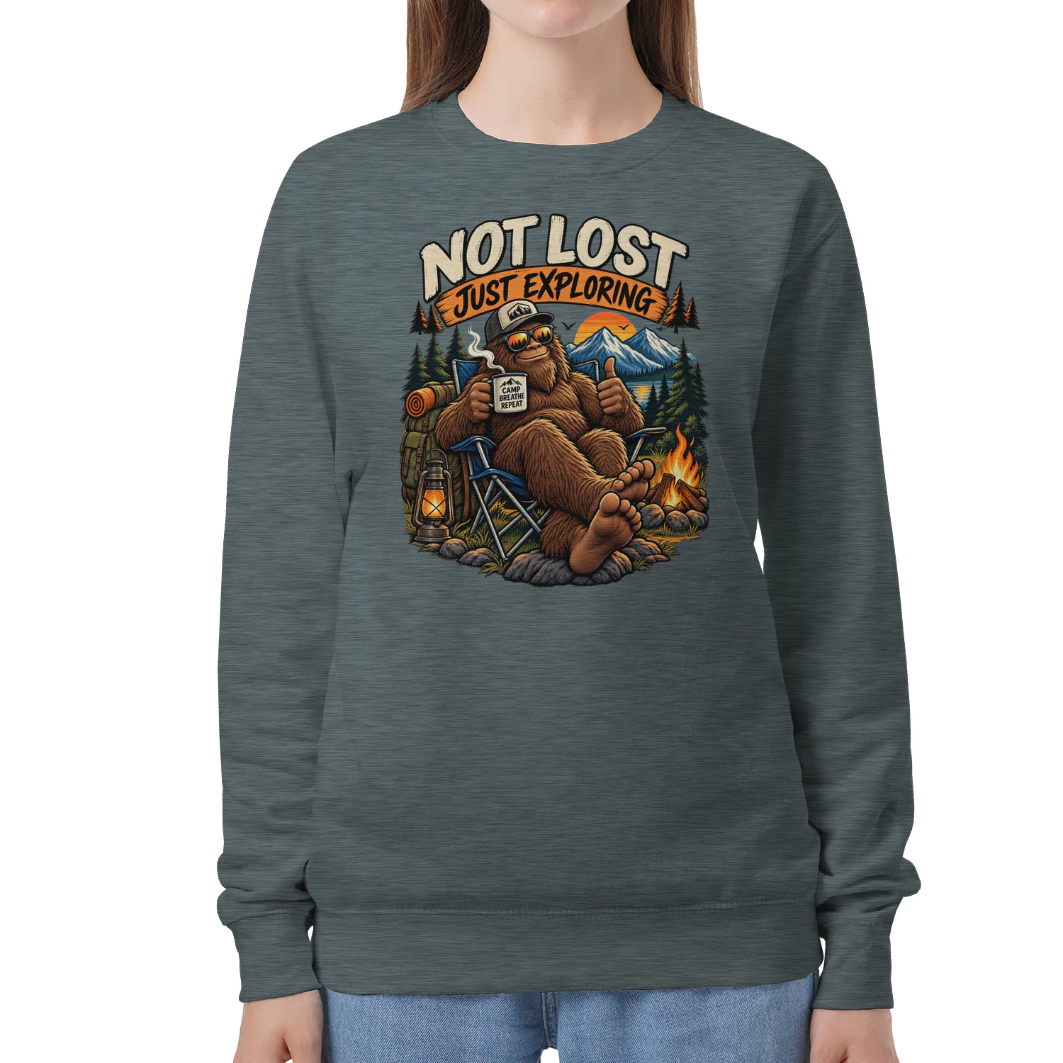 Not Lost Just Exploring Bigfoot Camping Adventure Design