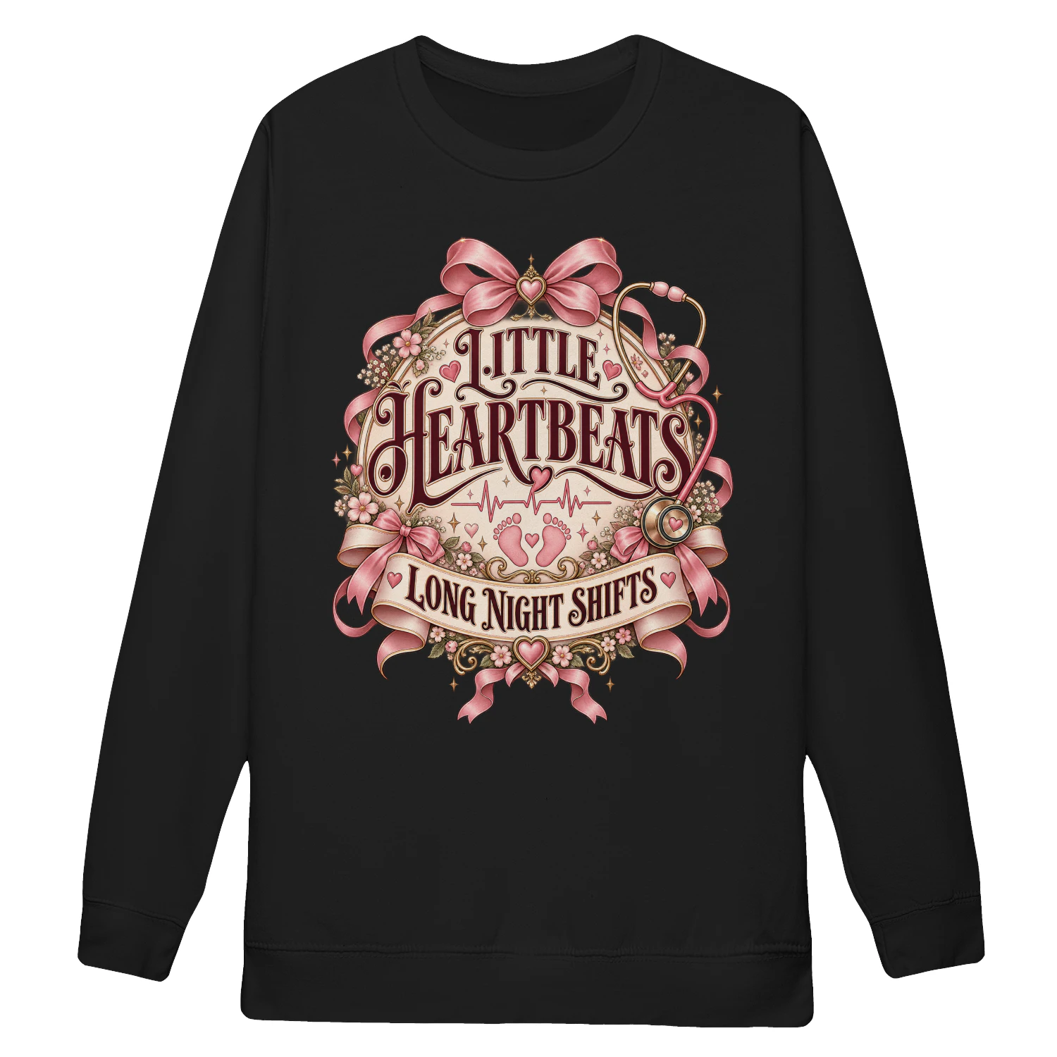 Little Heartbeats, Long Night Shifts t-shirt
