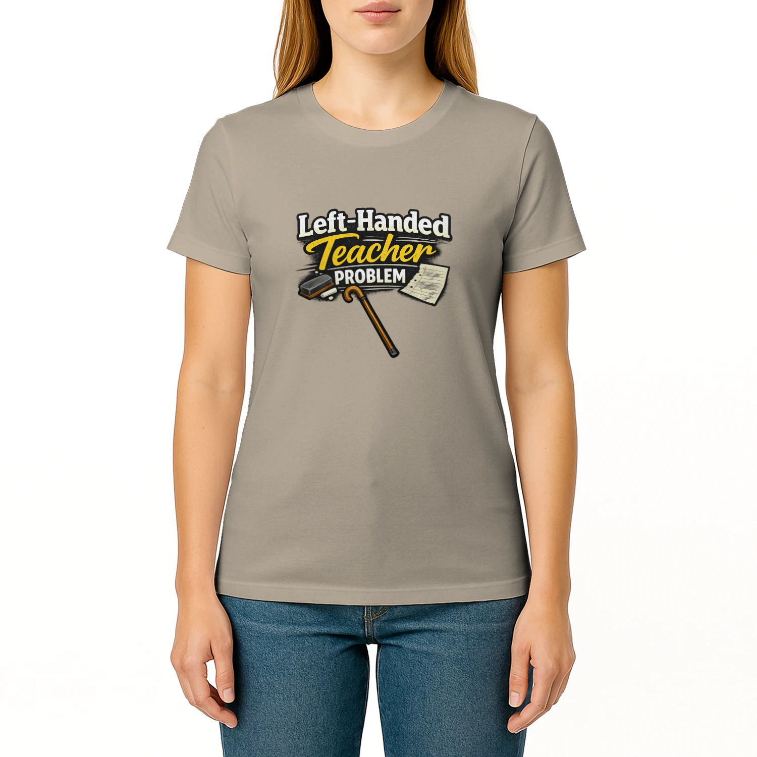 Left Handed Teacher Problem Funny Teacher Shirt Lefty Humor Classroom Gift