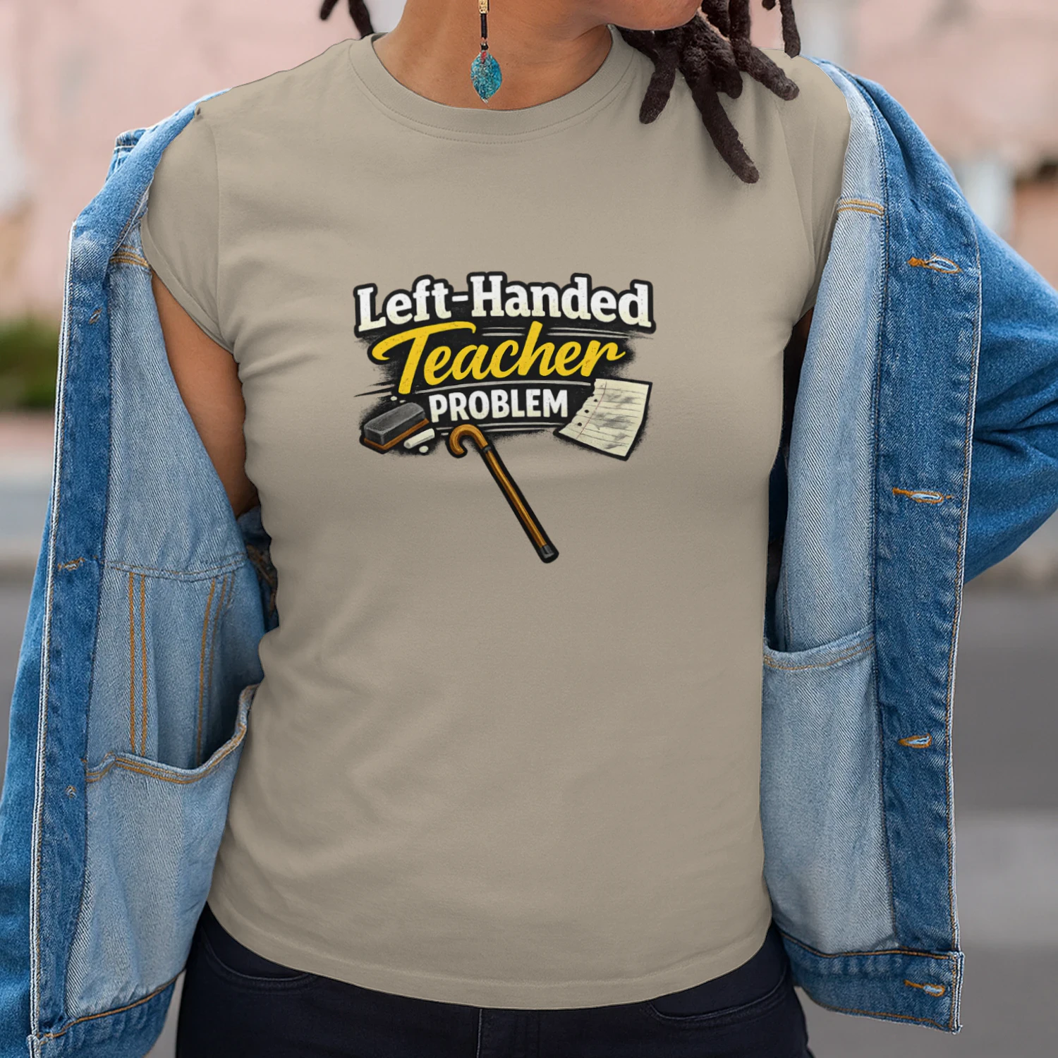 Left Handed Teacher Problem Funny Teacher Shirt Lefty Humor Classroom Gift