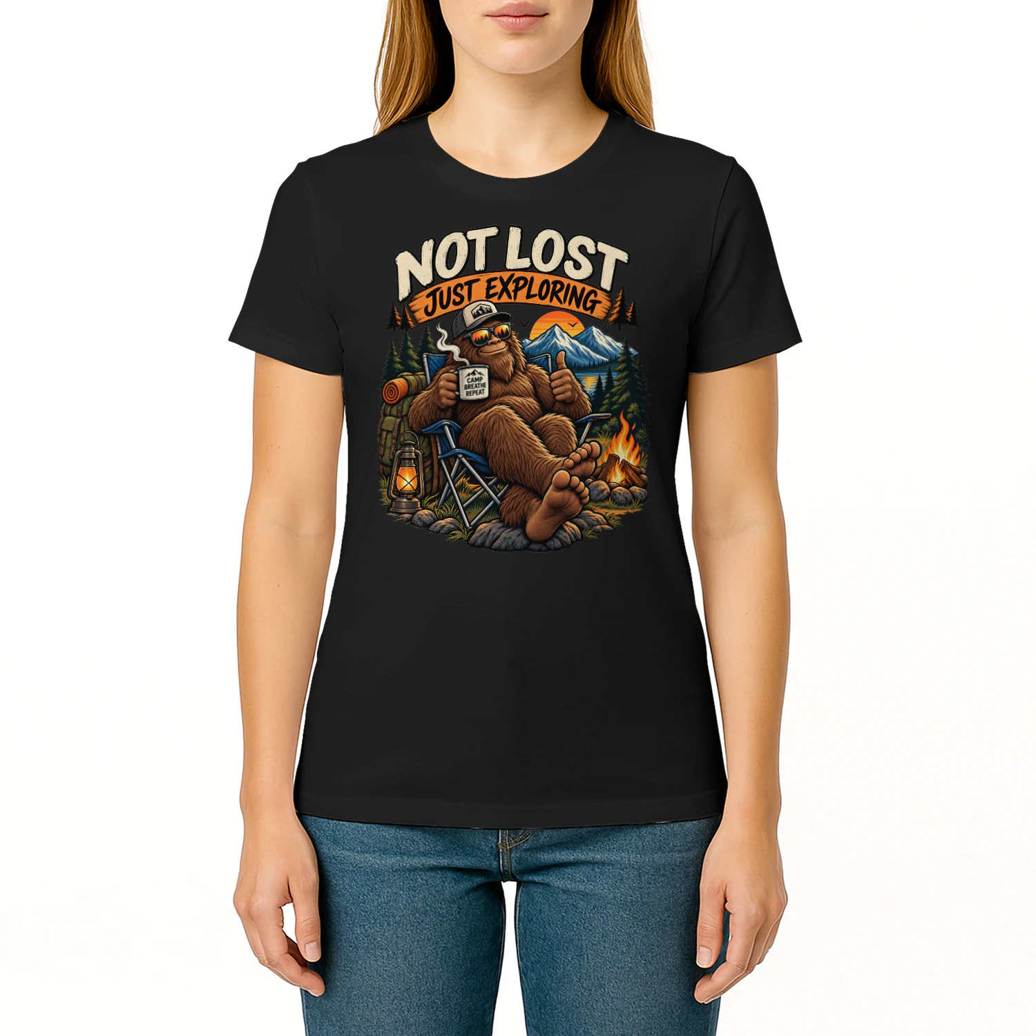 Not Lost Just Exploring Bigfoot Camping Adventure Design