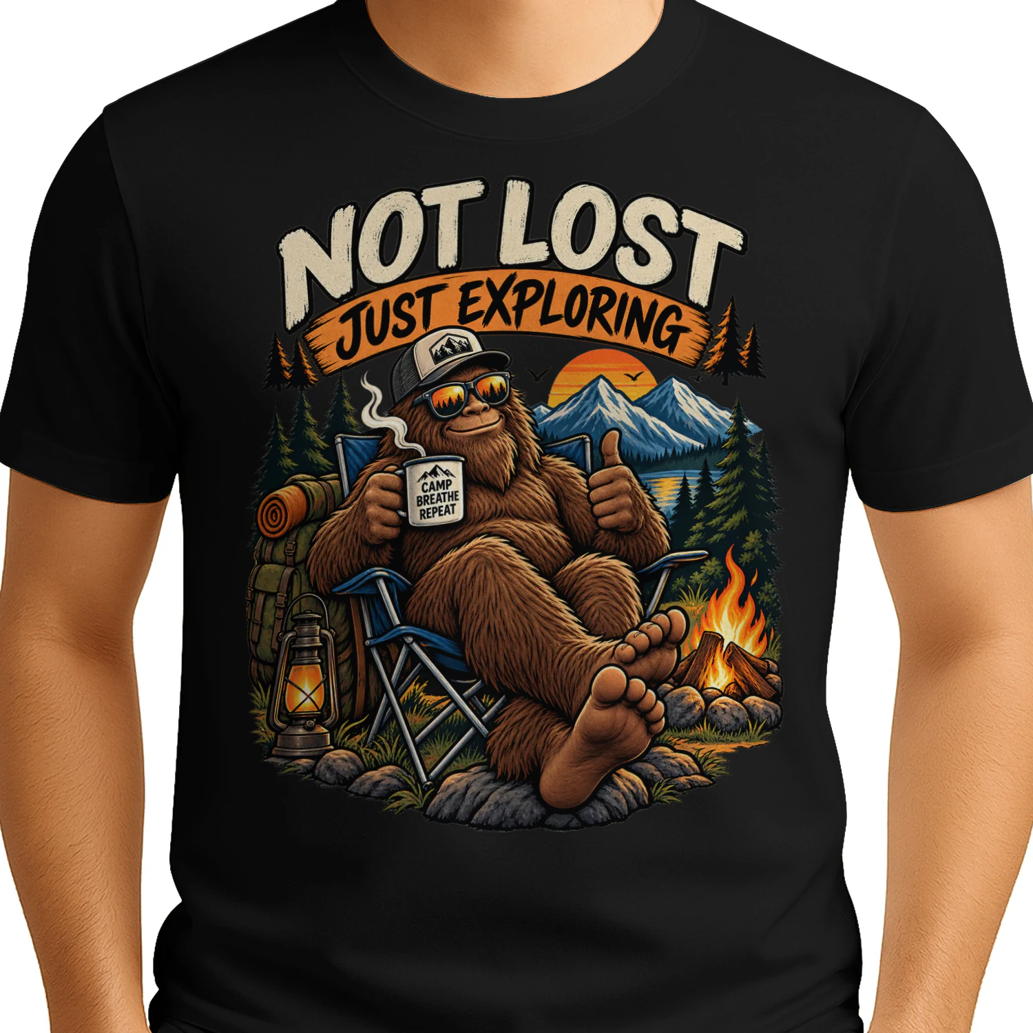 Not Lost Just Exploring Bigfoot Camping Adventure Design