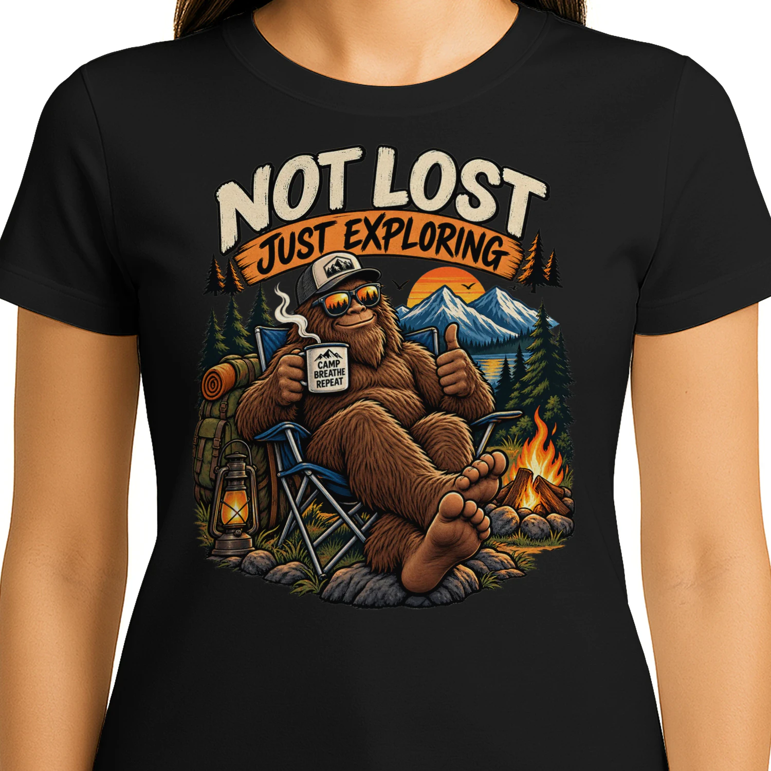 Not Lost Just Exploring Bigfoot Camping Adventure Design