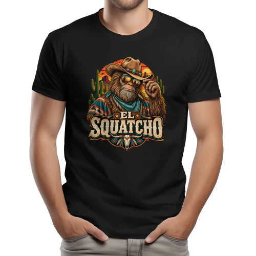 El Squatcho Cowboy Bigfoot Western Funny Sasquatch