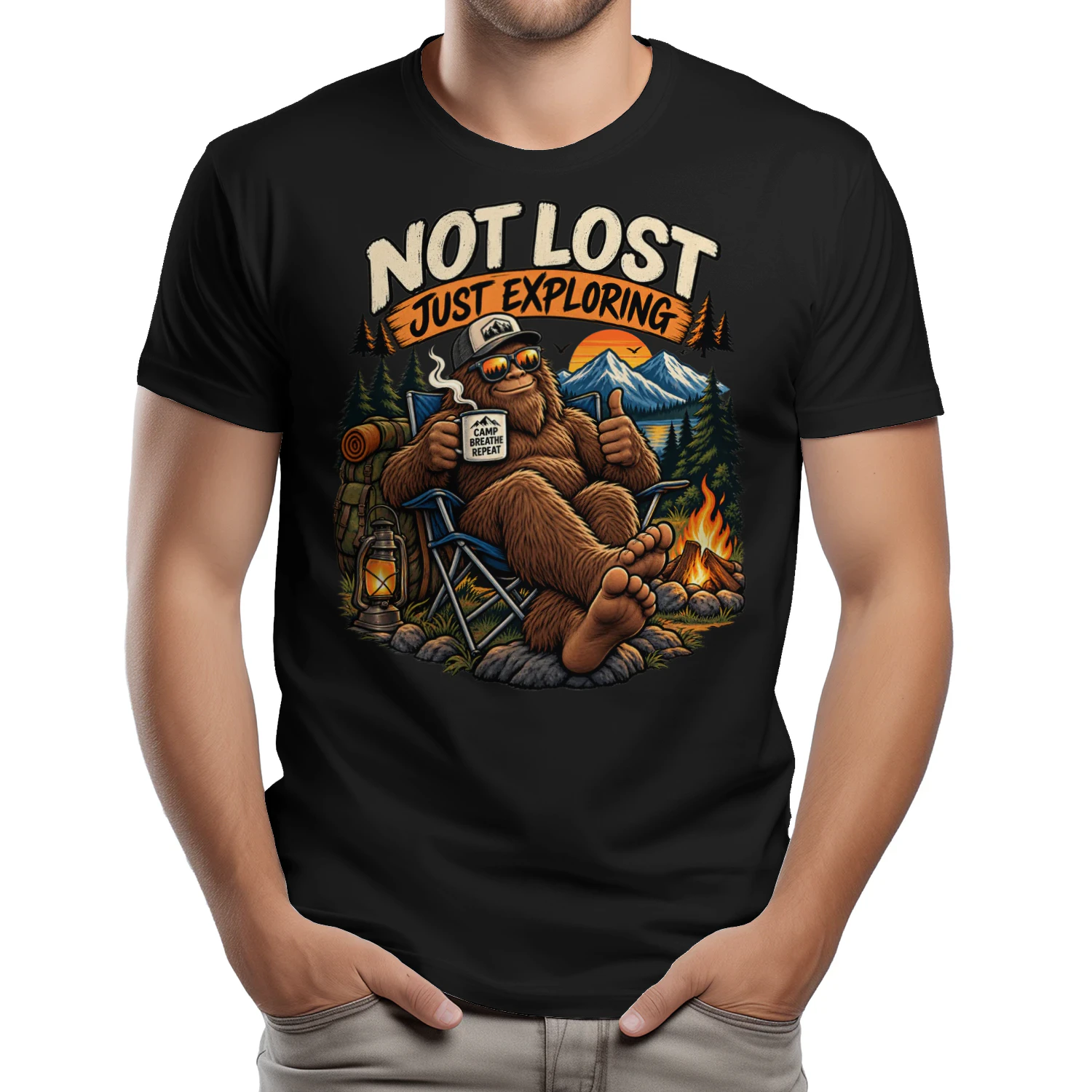 Not Lost Just Exploring Bigfoot Camping Adventure Design