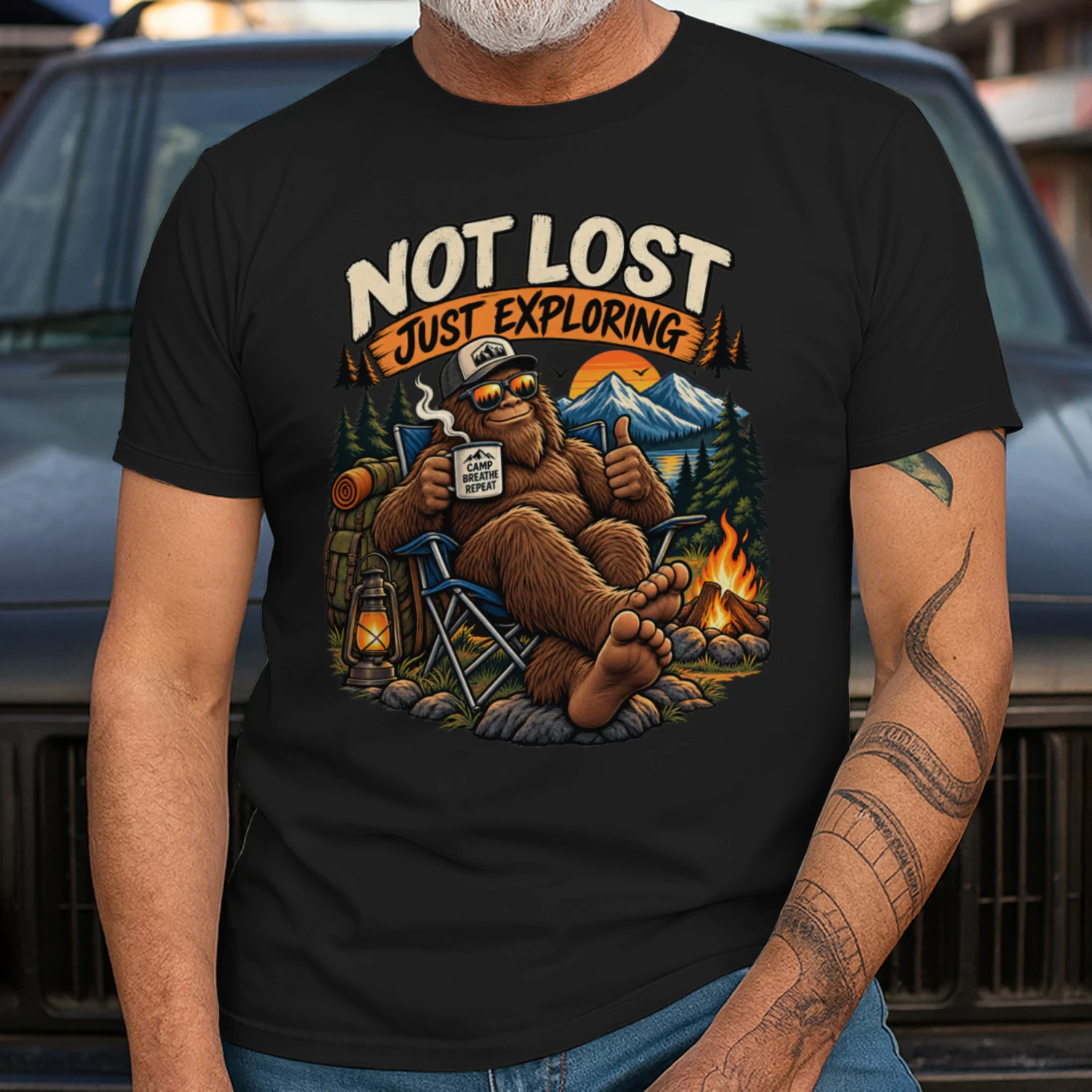 Not Lost Just Exploring Bigfoot Camping Adventure Design
