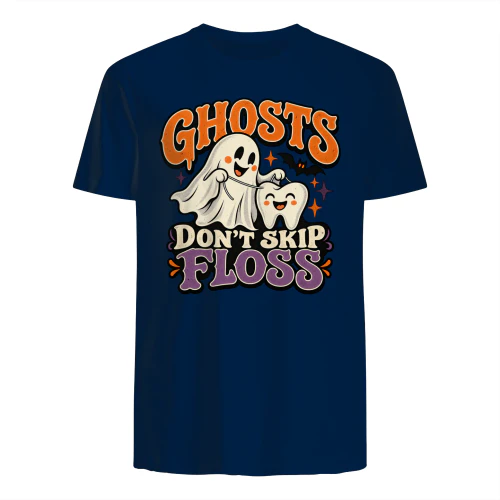 Ghosts Don’t Skip Floss – Funny Halloween Dentist Shirt