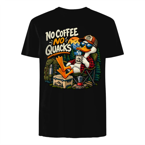 No Coffee No Quacks Funny Duck T-Shirt – Camping Coffee Lover Tee