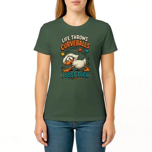 Life Throws Curveballs I Just Duck Funny Duck Graphic