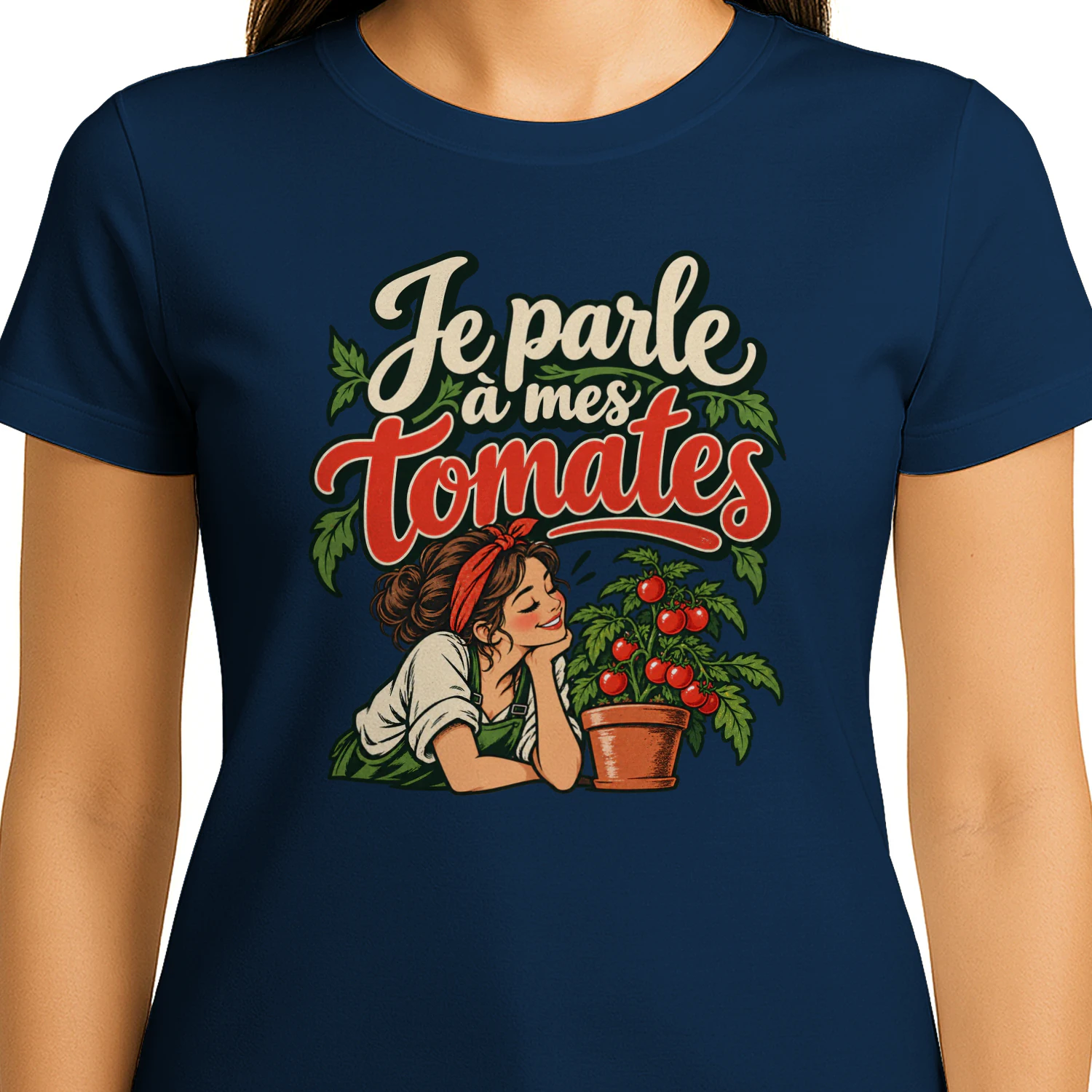 Conversation complice avec des tomates