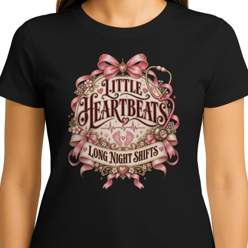 Little Heartbeats Retro Coquette Nurse T-Shirt