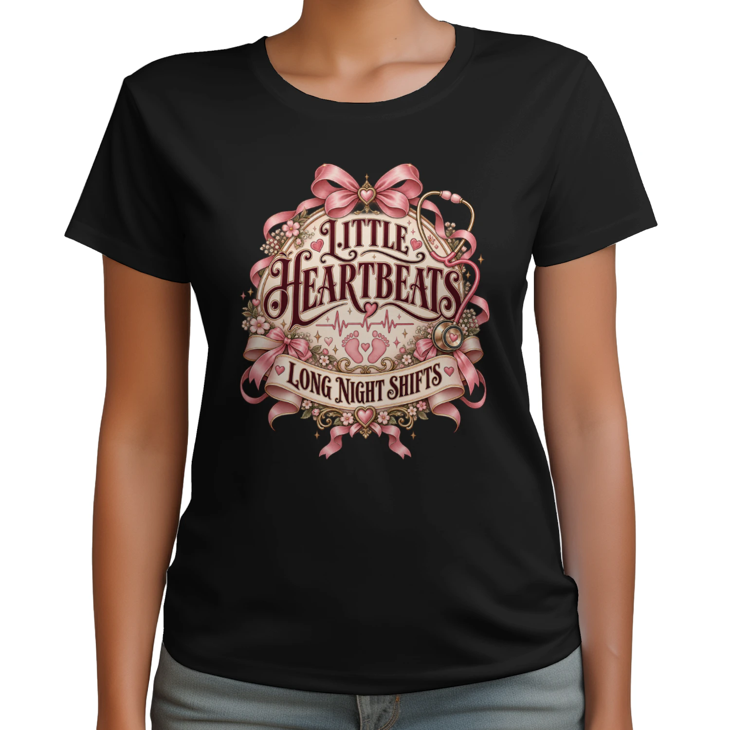Little Heartbeats, Long Night Shifts t-shirt