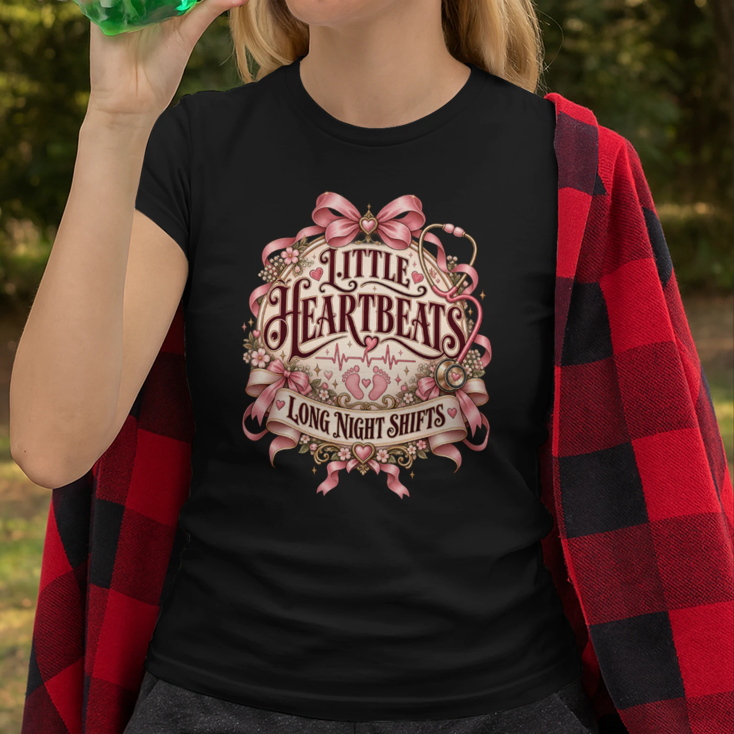 Little Heartbeats, Long Night Shifts t-shirt