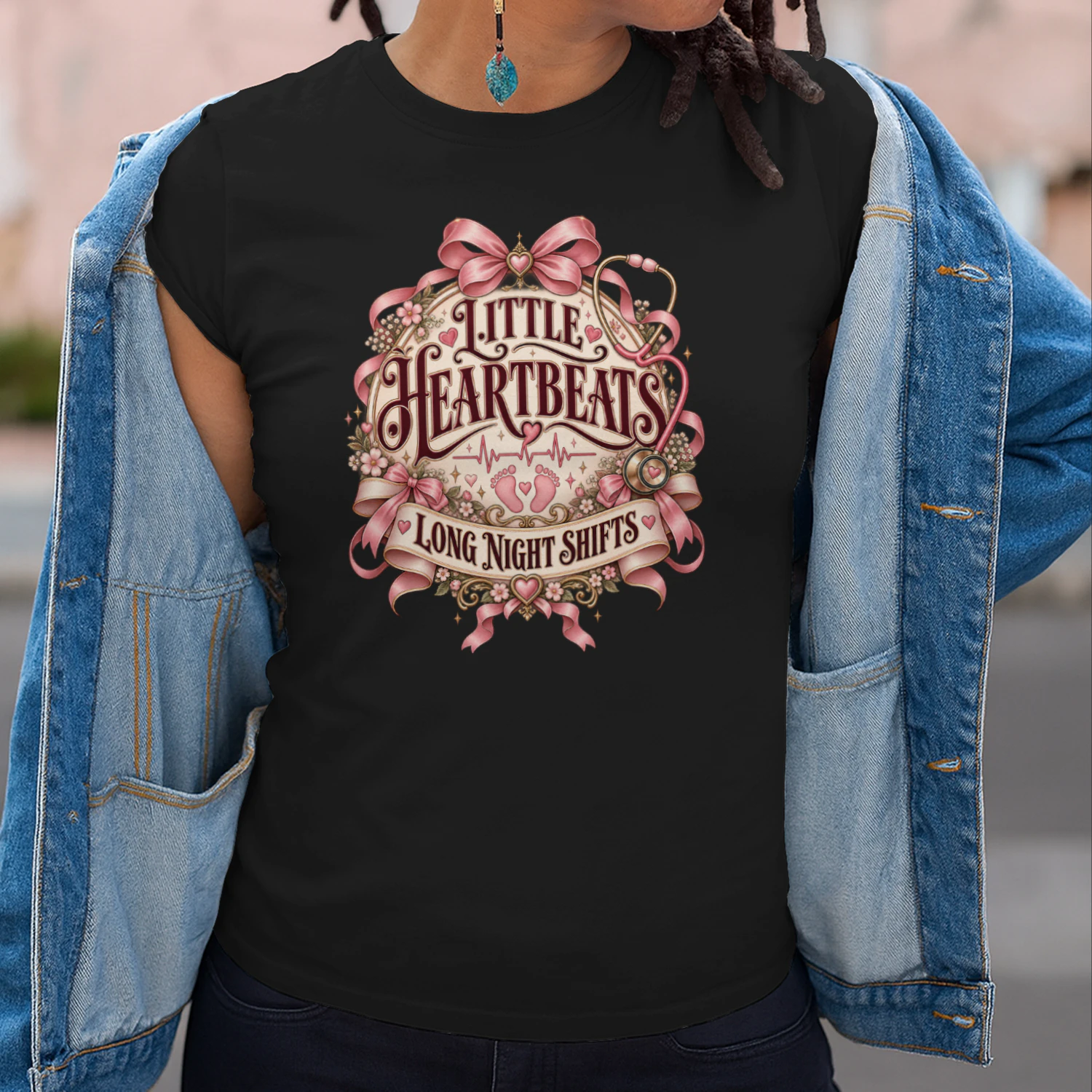Little Heartbeats, Long Night Shifts t-shirt