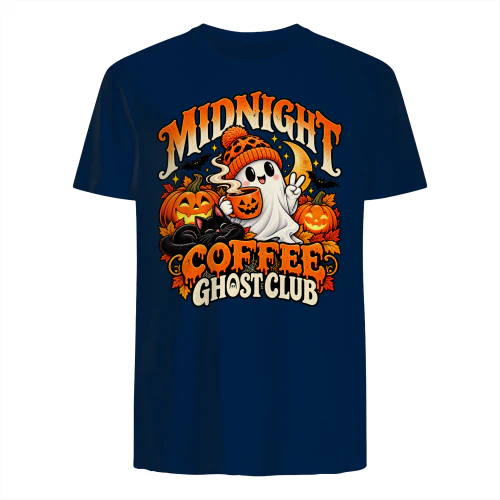 Midnight Coffee Ghost Club Halloween Shirt