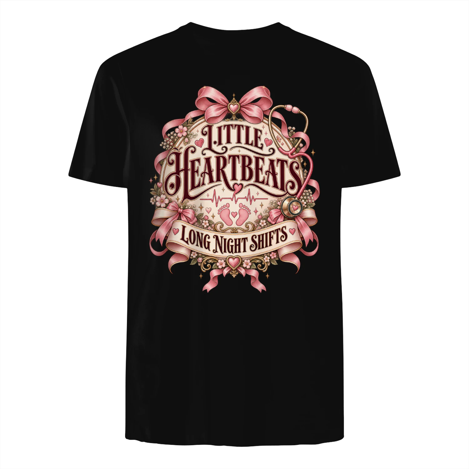 Little Heartbeats, Long Night Shifts t-shirt