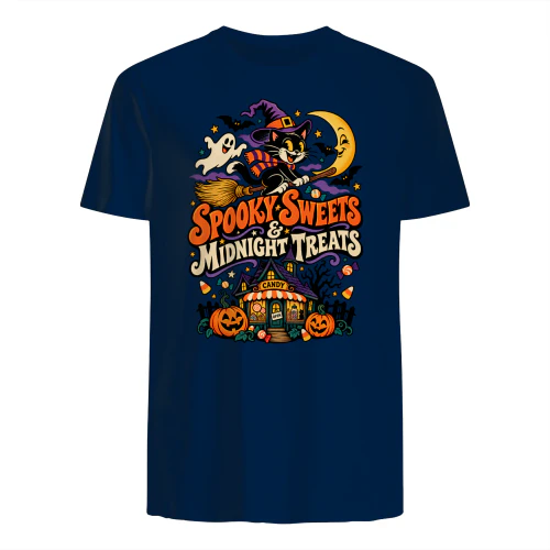 Spooky Sweets & Midnight Treats – Retro Halloween Cat
