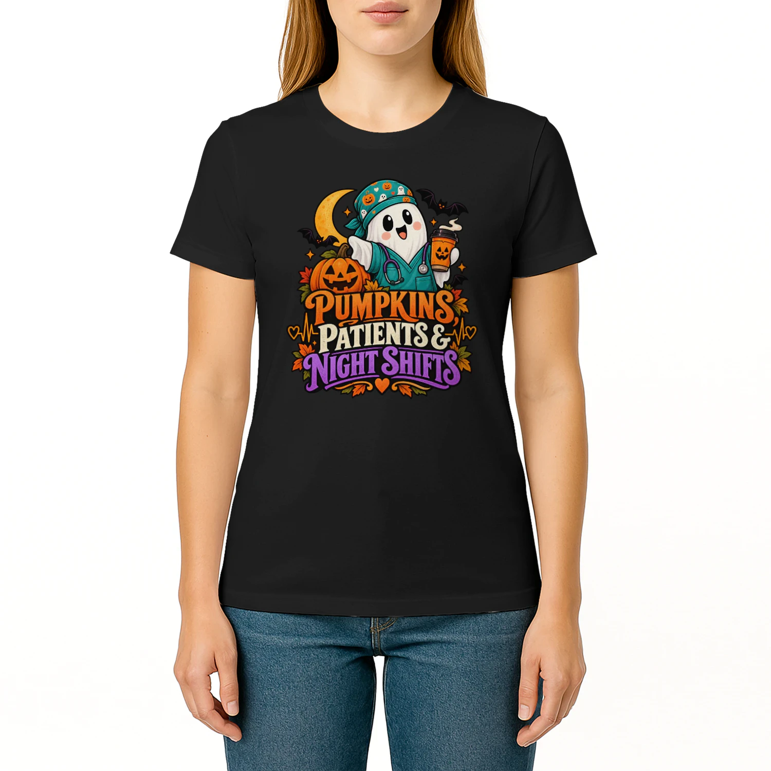 Pumpkins Patients & Night Shifts – Halloween Nurse Shirt