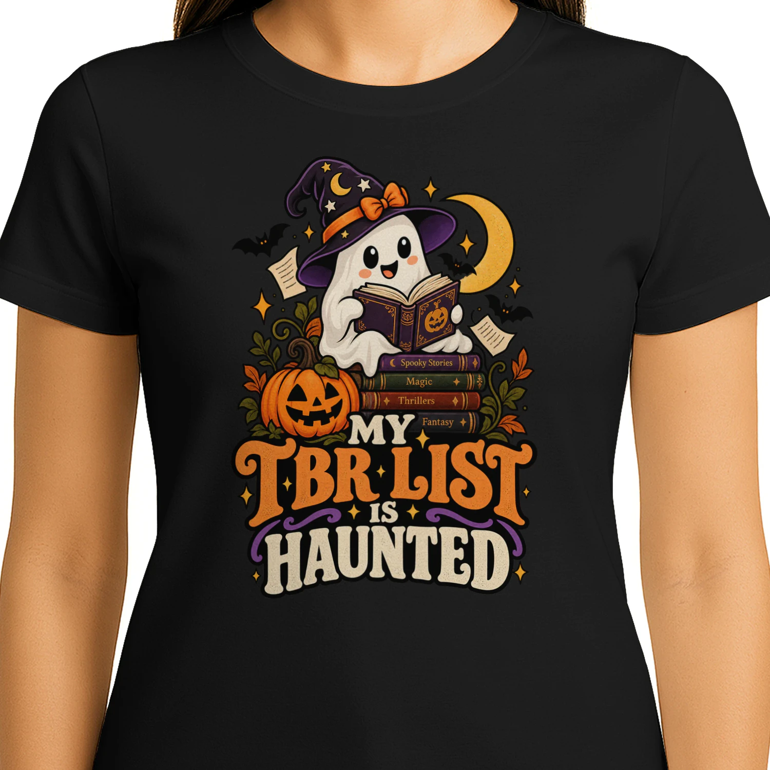 My TBR List Is Haunted – Funny Halloween Book Lover Shirt