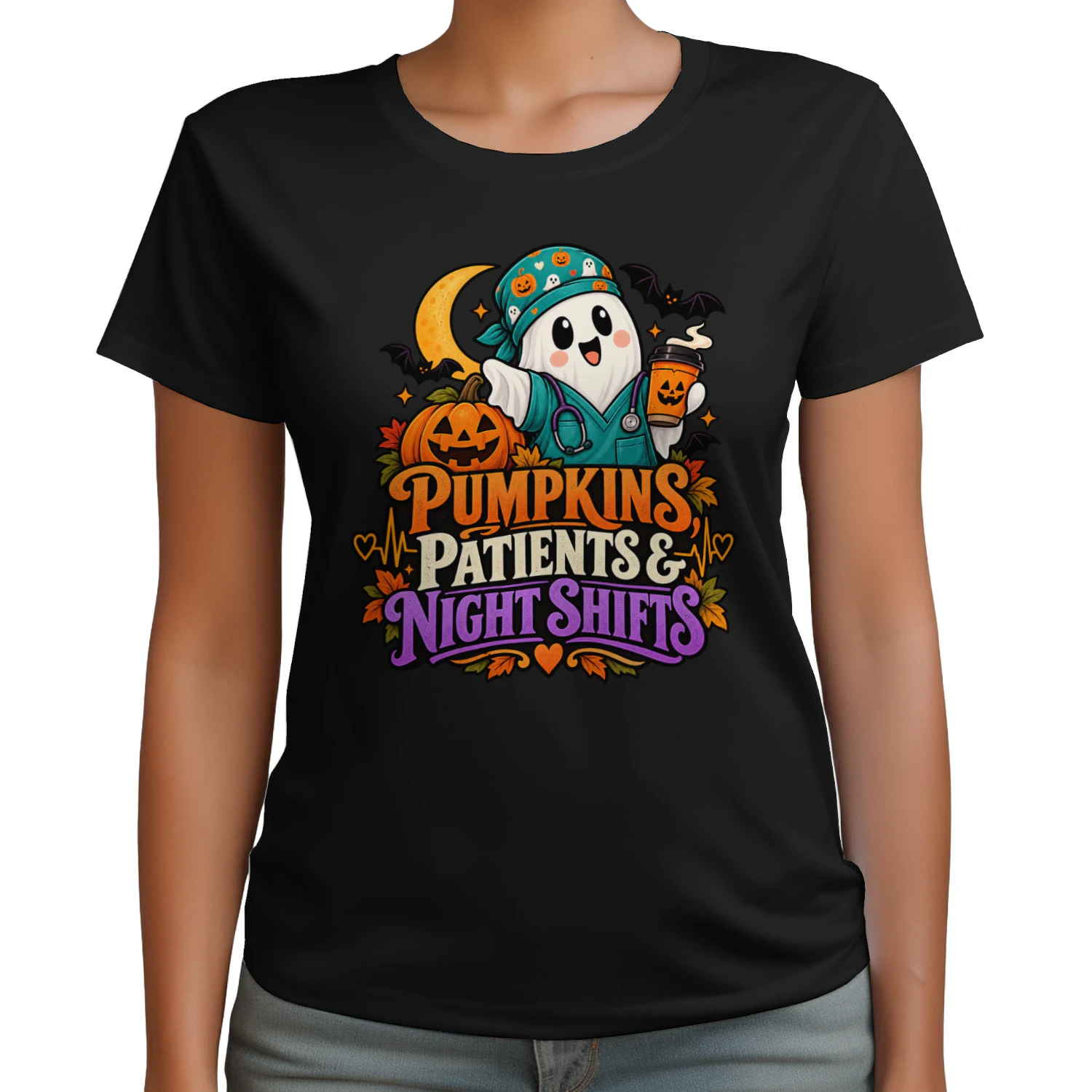 Pumpkins Patients & Night Shifts – Halloween Nurse Shirt