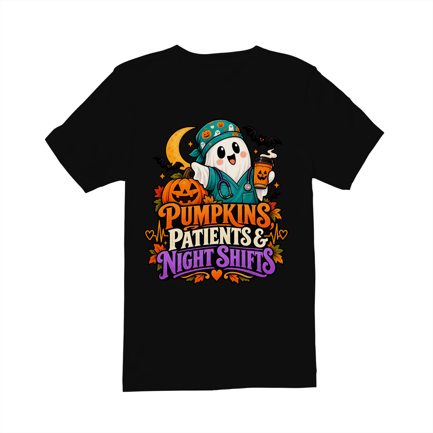 Pumpkins Patients & Night Shifts – Halloween Nurse Shirt