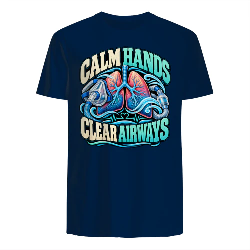 Calm Hands Clear Airways Respiratory Therapist Shirt