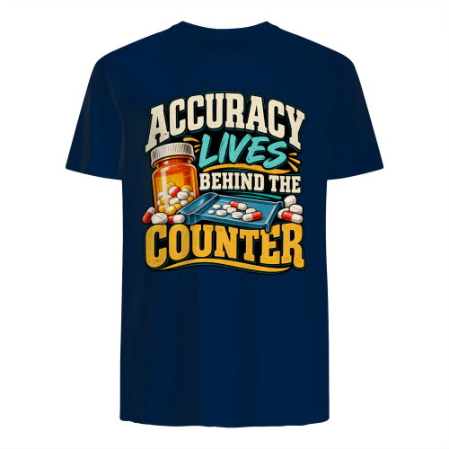 Accuracy Lives Behind the Counter Pharmacy Technician Shirt