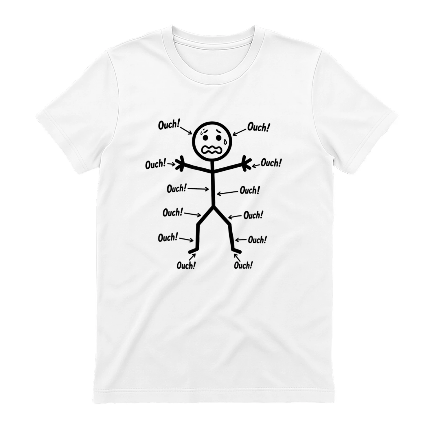 Ouch Funny Chronic Pain Awareness Stick Character 