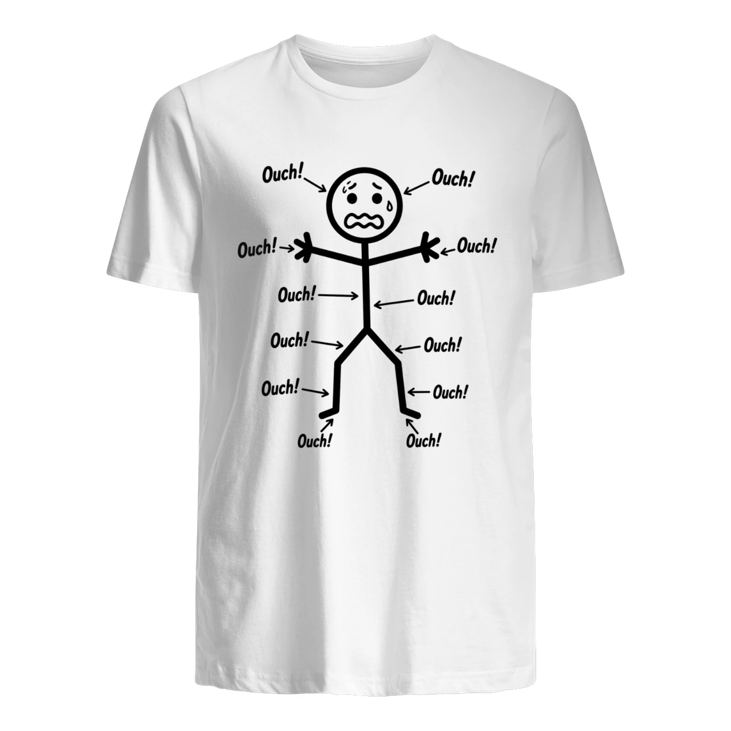 Ouch Funny Chronic Pain Awareness Stick Character 