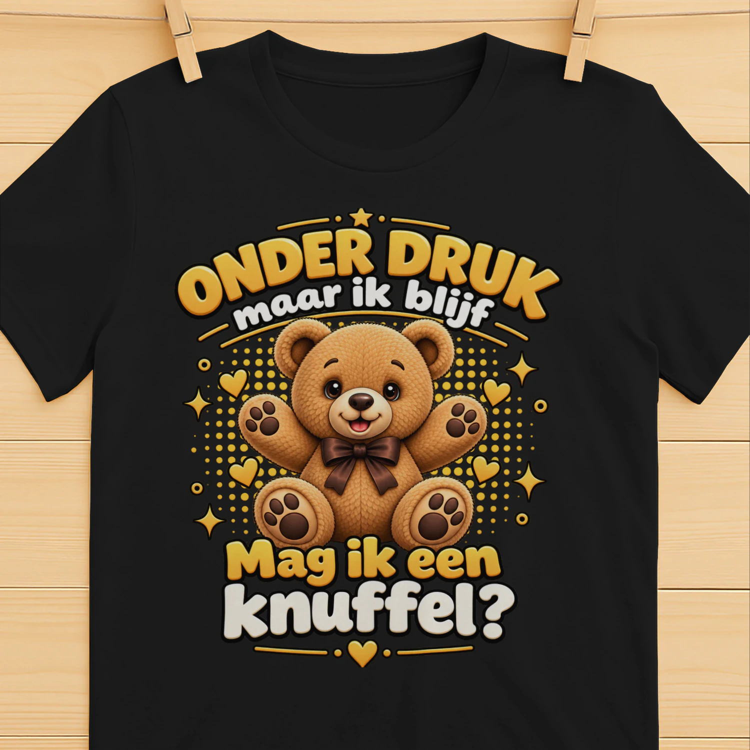 Grappige Beer Onder Druk Maar Ik Blijf Mijn Best Doen Knuffel Humor Design