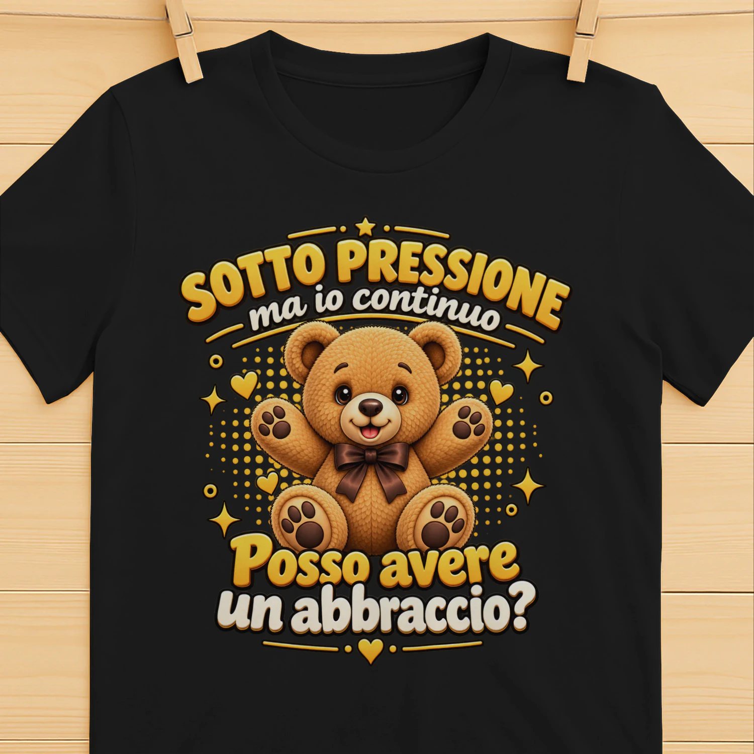 Orso Divertente Sotto Pressione Ma Io Continuo Al Meglio Design Simpatico