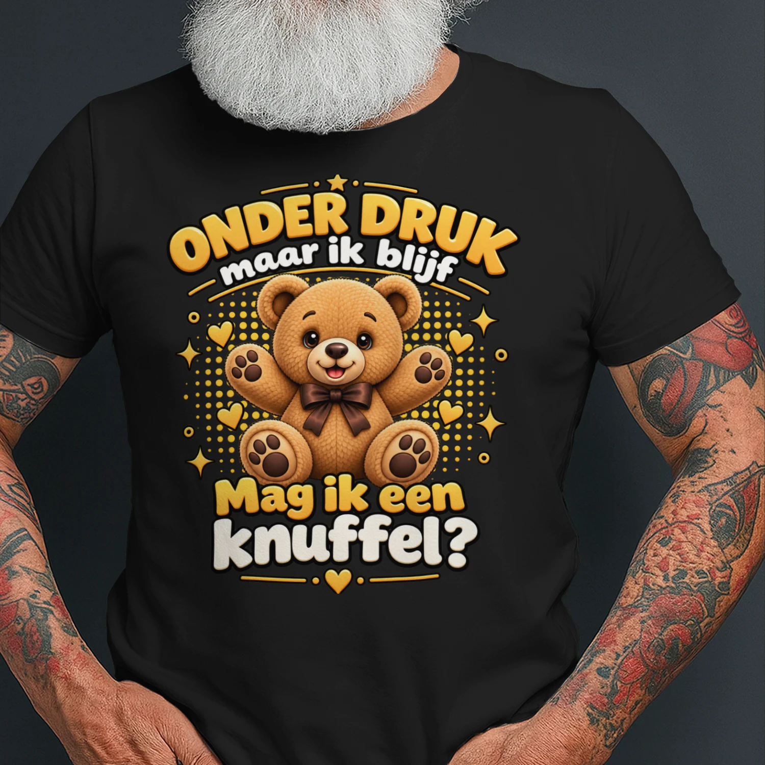 Grappige Beer Onder Druk Maar Ik Blijf Mijn Best Doen Knuffel Humor Design