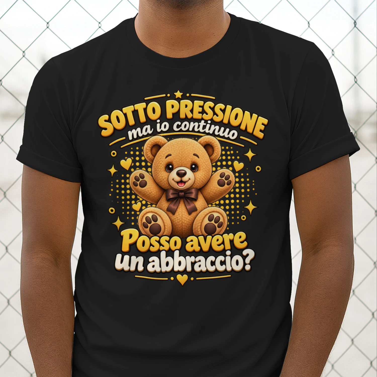 Orso Divertente Sotto Pressione Ma Io Continuo Al Meglio Design Simpatico