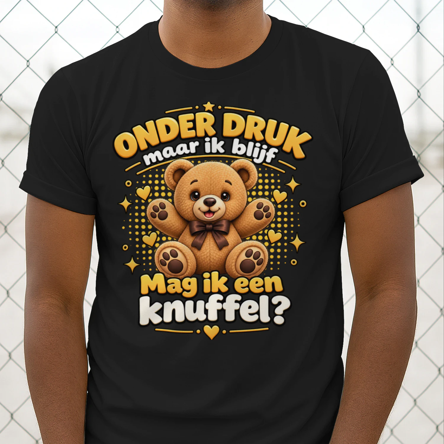 Grappige Beer Onder Druk Maar Ik Blijf Mijn Best Doen Knuffel Humor Design