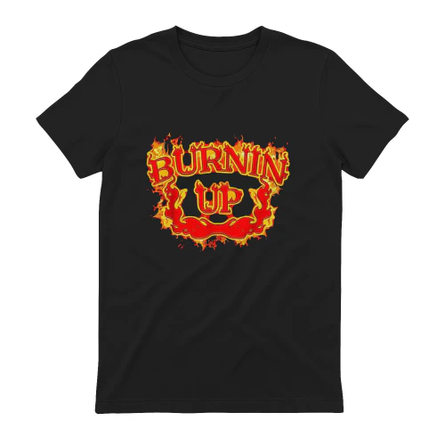 Burnin Up Fire Flames Retro Hot Graphic